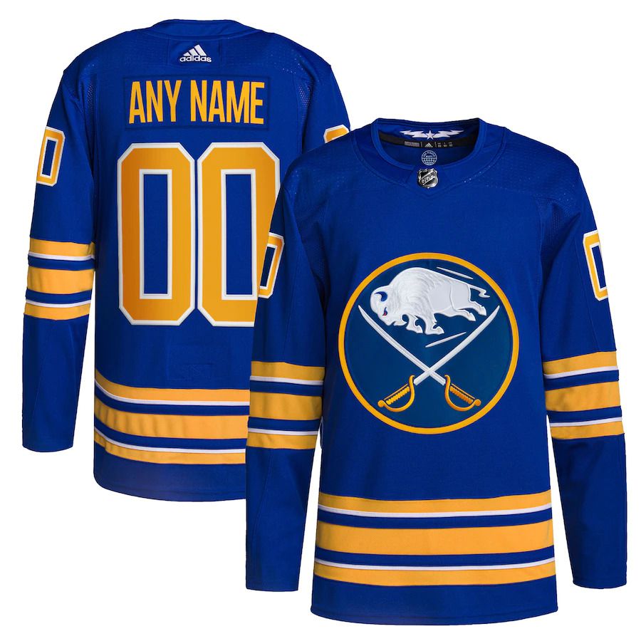 Men Buffalo Sabres Adidas Royal Home Authentic Pro Custom 2022 NHL Jersey->buffalo sabres->NHL Jersey